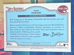 2025 Topps X Bob Ross the Joy of Baseball - Roki Sasaki #100-SP Happy... - Image 2