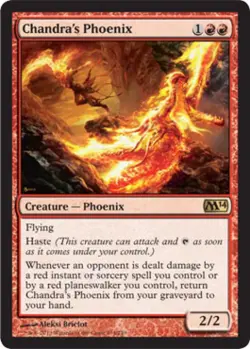 Chandra's Phoenix - Medium Play MTG Magic 2014 Core Set - Image 1