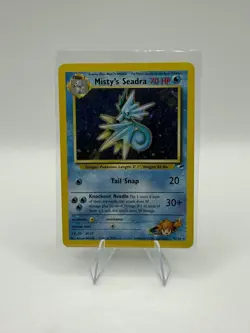 Pokemon TCG Misty's Seadra Holo Rare Card 9/132 Gym Heroes NM - Image 1