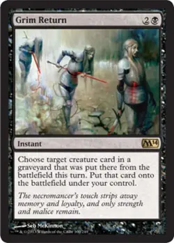 Grim Return - Medium Play MTG Magic 2014 Core Set - Image 1