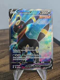 Umbreon V Full Art SWSH07 Evolving Skies 188/203 Holo Ultra Rare Pokemon Card NM - Image 1