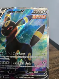 Umbreon V Full Art SWSH07 Evolving Skies 188/203 Holo Ultra Rare Pokemon Card NM - Image 4
