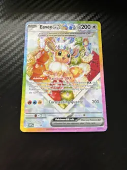 Pokemon Eevee ex 174 SVP Black Star Promo Full Art Holo Basic 200 HP Card - Image 2
