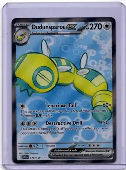 Dudunsparce ex 178/159 SV09: Journey Together Ultra Rare Pokemon Card NM - Image 1