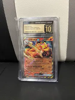 CGC Pristine 10 Charizard ex 006/165 Japanese Pokemon Card 151 2023 Gold Label - Image 1
