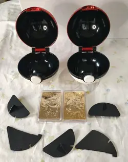 23K Gold Plated PIKACHU & Jigglypuff Trading Card 1999 Burger King Pokemon - Image 1