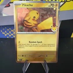 Pikachu Holo Promo Card 051/162 30th Anniversary Pokemon TCG - Image 1