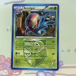 Accelgor 8/101 Regular Rare Plasma Blast Pokemon Card TCG - LP - Image 1