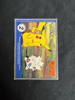 Pikachu 1999 Original Pokemon Burger King PokeTrivia Trading Card #25 - Image 2