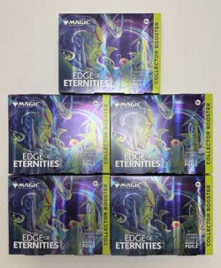 5x Magic: The Gathering Edge of Eternities Collector Booster Omega Pack - Image 1