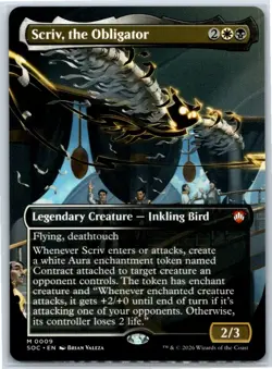 Scriv, the Obligator (Borderless) Commander: Secrets of Strixhaven 9 Regular NM - Image 1