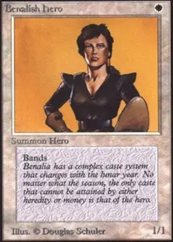 [1x] Benalish Hero Near Mint, English Beta MTG Magic - Image 1