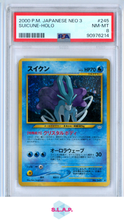 SUICUNE POKEMON 245 2000 NEO 3 HOLO JAPANESE PSA 8 - Image 1