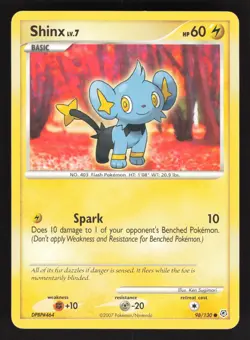 Shinx 98/130 Pokemon TCG Diamond and Pearl MP - Image 1