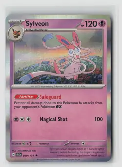 Sylveon #040/131 Sv Prismatic Evolutions Holo Rare Pokemon TCG NM - Image 1