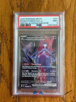 Pokemon Team Rocket's Mewtwo ex 231/182 SIR Destined Rivals PSA 9 - Image 1