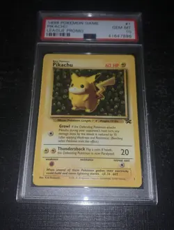1999 Pokemon PSA 10 Gem Mint Ivy Pikachu League Promo 1 Wizards - Image 1