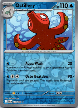 Octillery (Reverse Holo) - 034/159 - Common - Journey Together Pokemon TCG NM - Image 1