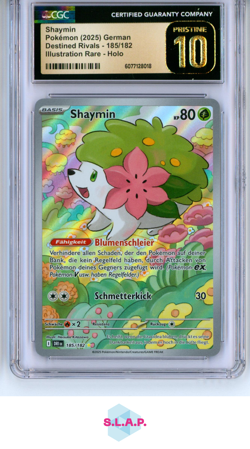 SHAYMIN POKEMON 185 2025 DESTINED RIVALS ILL RARE HOLO GER CGC 10 PRISTINE - Image 1
