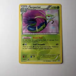Pokemon TCG Black White Dragons Exalted Shiny Serperior 125/124 Textured Holo LP - Image 1