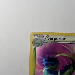 Pokemon TCG Black White Dragons Exalted Shiny Serperior 125/124 Textured Holo LP - Image 5