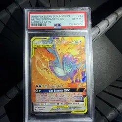 2019 POKEMON SUN & MOON HIDDEN FATES #44 MOLTRES & ZAPDOS & ARTICUNO GX PSA 10 - Image 1