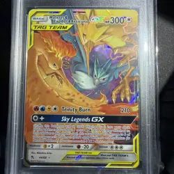 2019 POKEMON SUN & MOON HIDDEN FATES #44 MOLTRES & ZAPDOS & ARTICUNO GX PSA 10 - Image 3