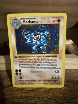 Pokemon TCG Machamp 8/102 Deck Exclusives 1st Edition Shadowless Holo English - Image 1