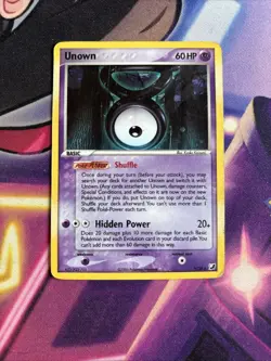Unown V/28 EX Unseen Forces - Holo Rare - MP/HP - Pokemon TCG - Image 1