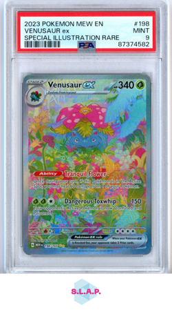 VENUSAUR EX POKEMON 198 2023 151 HOLO ENGLISCH PSA 9 - Image 1