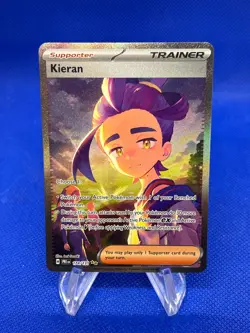 Pokemon Prismatic Evolutions Kieran 174/131 Special Illustration Rare NM - Image 1