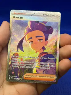 Pokemon Prismatic Evolutions Kieran 174/131 Special Illustration Rare NM - Image 2
