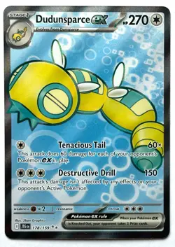 Dudunsparce ex 178/159 - Pokemon TCG -Journey Together Ultra Rare Holo -M/NM - Image 1