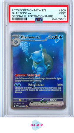 BLASTOISE EX POKEMON 200 2023 151 HOLO ENGLISCH PSA 9 - Image 1