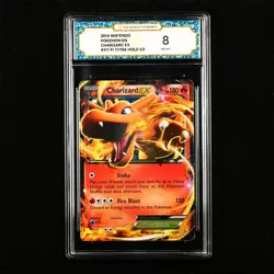 TQG 8 NM-MT 2014 Pokemon ENG Charizard ex #XY-FL 11/106 HOLO EX - Image 1