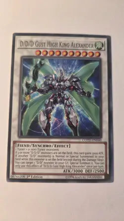 Yu Gi Oh D/D/D Gust High King Alexander Mint Rare COTD-EN040 - Image 1
