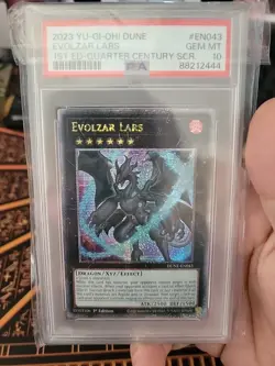 Yu-gi-oh 2023 DUNE Evolzar Lars QCR PSA 10 POP 1! 1st Edition - Image 2