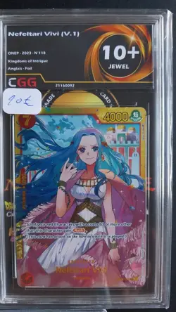 Graded CARD Nefeltari Vivi (V1) - OP04 ENGLISH ONE PIECE KINGDOMS OF INTRIGUE - Image 1