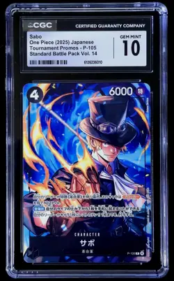 One Piece Card Game CGC 10 Sabo P-105 Promotional Card Set 2025 Japanese - Image 1
