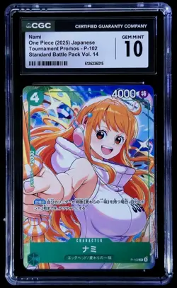 One Piece Card Game CGC 10 Nami P-102 Promotional Card Set 2025 Japanese - Image 1