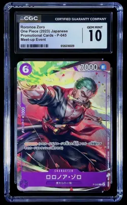 One Piece Card CGC 10 Zoro P-045 Exchange Meeting September 2023 Promo - Image 1