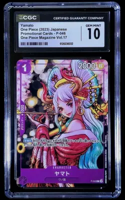 One Piece Card CGC 10 Yamato P-046 Magazine Vol.17 Promo Japanese - Image 1