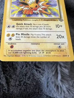 ⚡Jolteon - 20/64 - 1999 Jungle Rare WotC Vintage Pokemon - Image 2