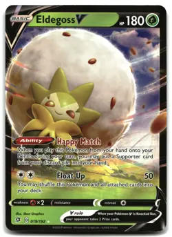 Pokemon Eldegoss V HOLO Ultra Rare SWSH02: Rebel Clash 019/192 LP - Image 1