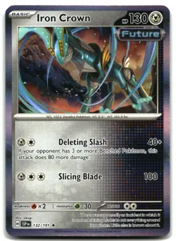 Pokemon Iron Crown HOLO Rare SV08: Surging Sparks 132/191 LP - Image 1