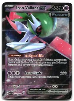 Pokemon Iron Valiant ex - HOLO Double Rare SV04: Paradox Rift 089/182 LP - Image 1