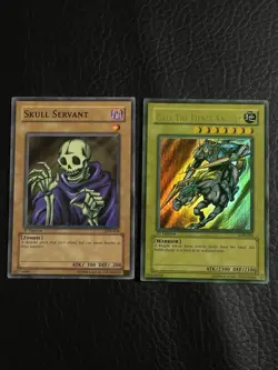 Yugioh Gaia The Fierce Knight LOB-006 1st Edition Wavy Faded Misprint - Image 2