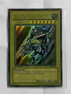 Yugioh Gaia The Fierce Knight LOB-006 1st Edition Wavy Faded Misprint - Image 5