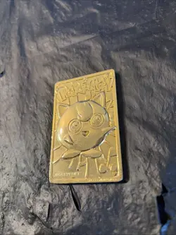 1999 Pokemon Jigglypuff 23K Gold Plated Card Burger King Nintendo - Image 3