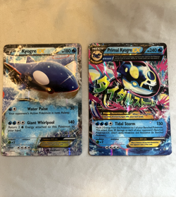 (2) Kyogre EX Cards - Pokemon XY (XY41 & Primal 55/160) - Reverse Holo MP - TCG - Image 1